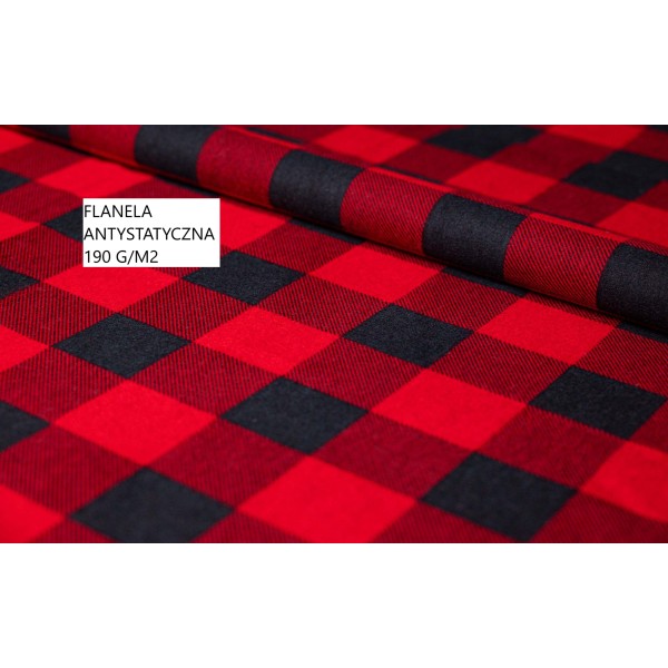 Flanela antystatyczna 99% Bawełna, 1% włókno antystatyczne