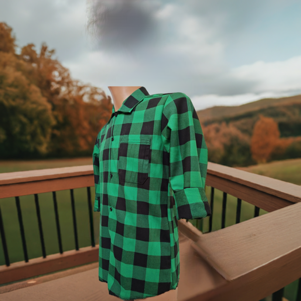 Koszula zielono-czarna Tkana190 gr/m2 Premium