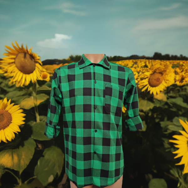 Koszula zielono-czarna Tkana190 gr/m2 Premium