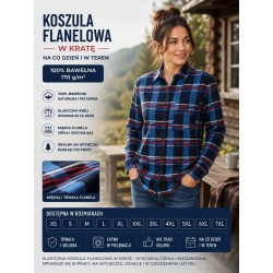 Niebieska Koszula flanelowa Reko