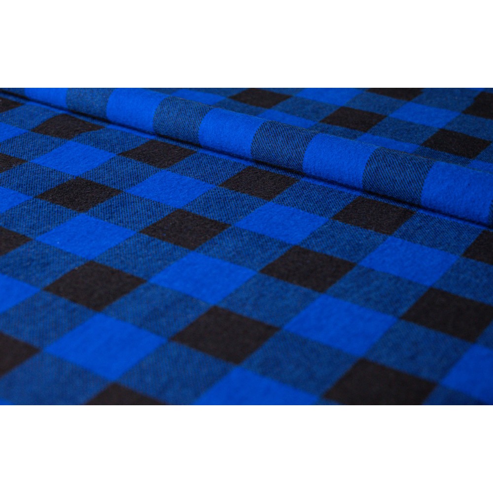 Flanela niebiesko-czarna 170g/m2
