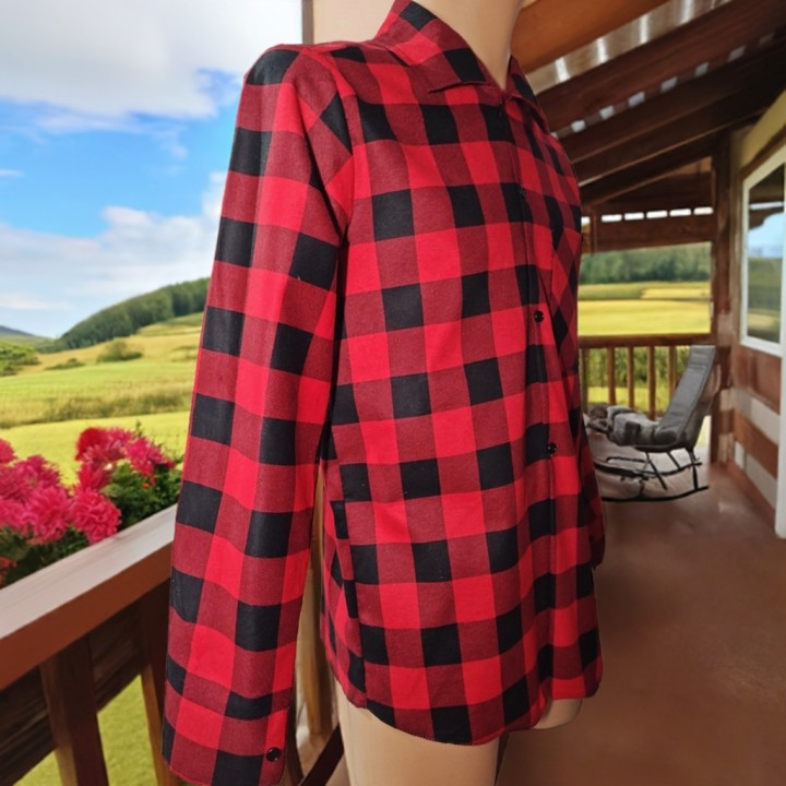 Koszula flanelowa czerwono-czarna 170 gr/m2