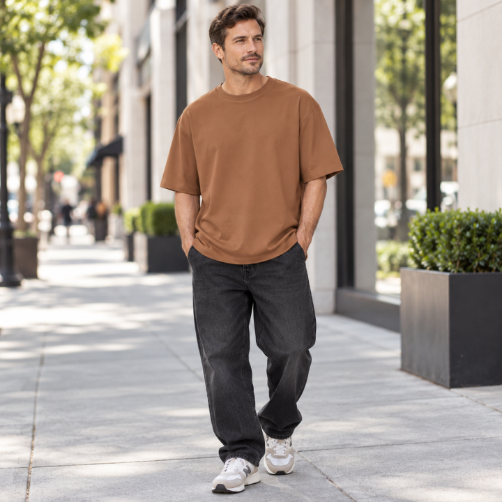 T-SHiRT Mocha Mousse200 g/m²  oversize