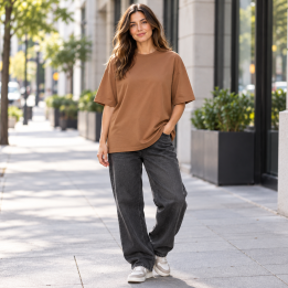 T-SHiRT Mocha Mousse200 g/m²  oversize