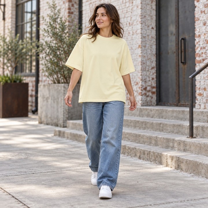 T-SHiRT Buttercream  200 g/m² Oversize