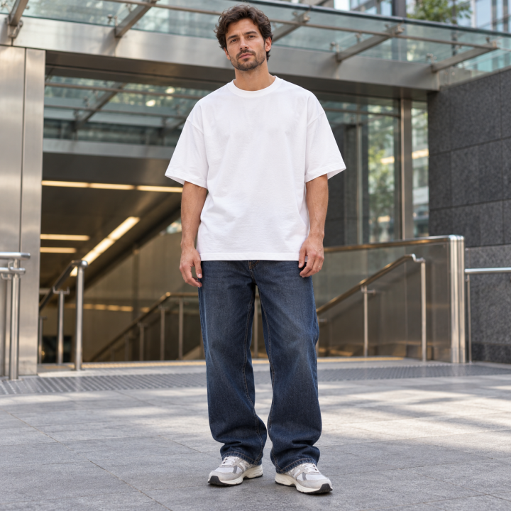 T-SHiRT BIAŁY 200 g/m² oversize