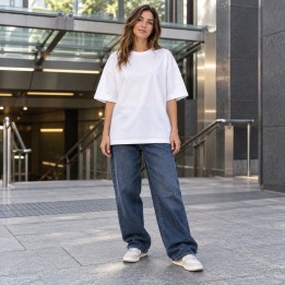 T-SHiRT BIAŁY 200 g/m² oversize