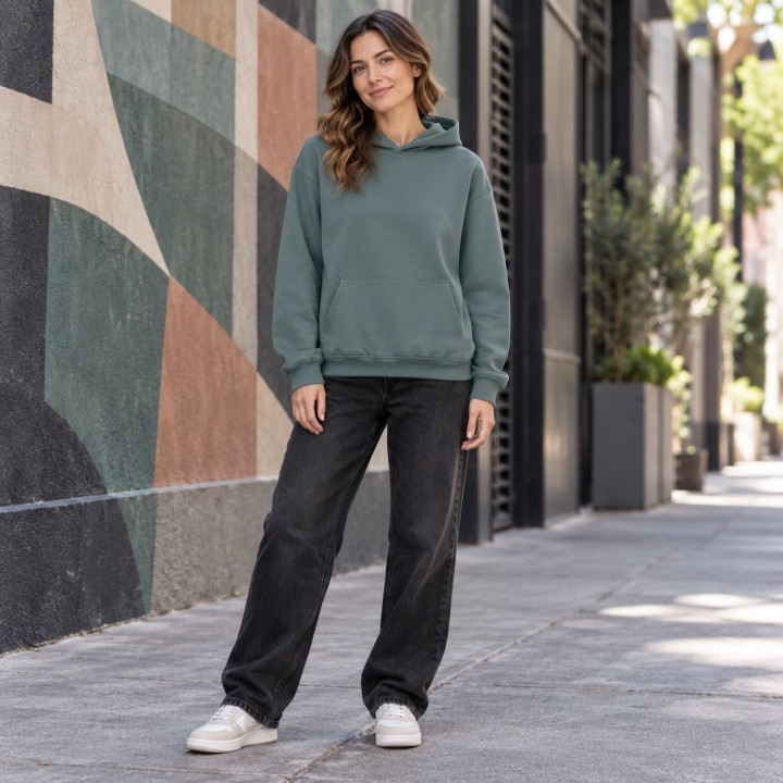 Bluza dresowa zielona OVER size