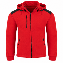 Bluza polarowa z kapturem Red/Black 360 - komfort i funkcjonalność