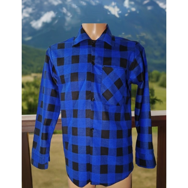Koszula flanelowa niebiesko-czarna 170 gr/m2