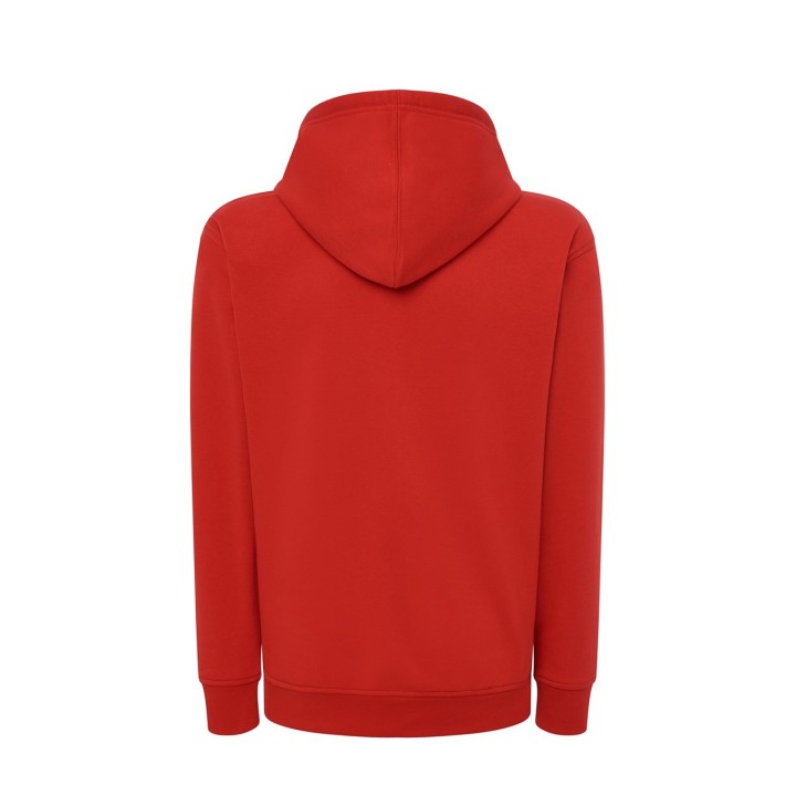 Bluza z kapturem zapinana na suwak czerwona, 60% bawełna, 40%