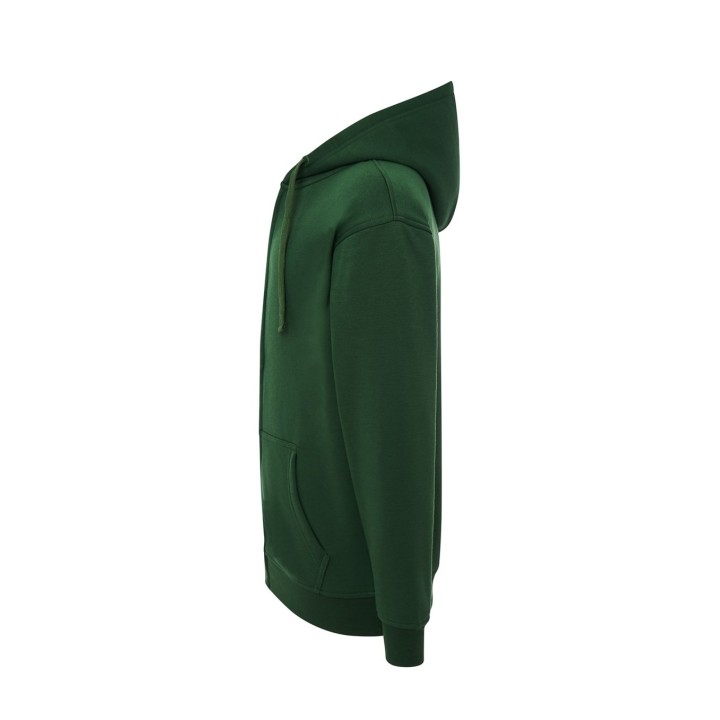 Bluza z kapturem zapinana na suwak zielona 60% bawełna 290 g/m²