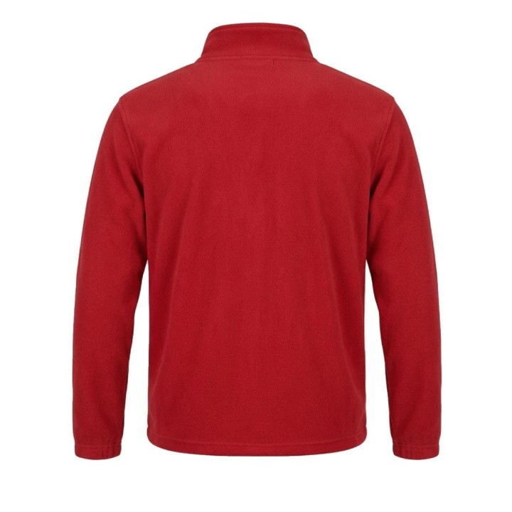 Bluza polarowa czerwona 300 g/m² z pełnym zamkiem i kieszeniami