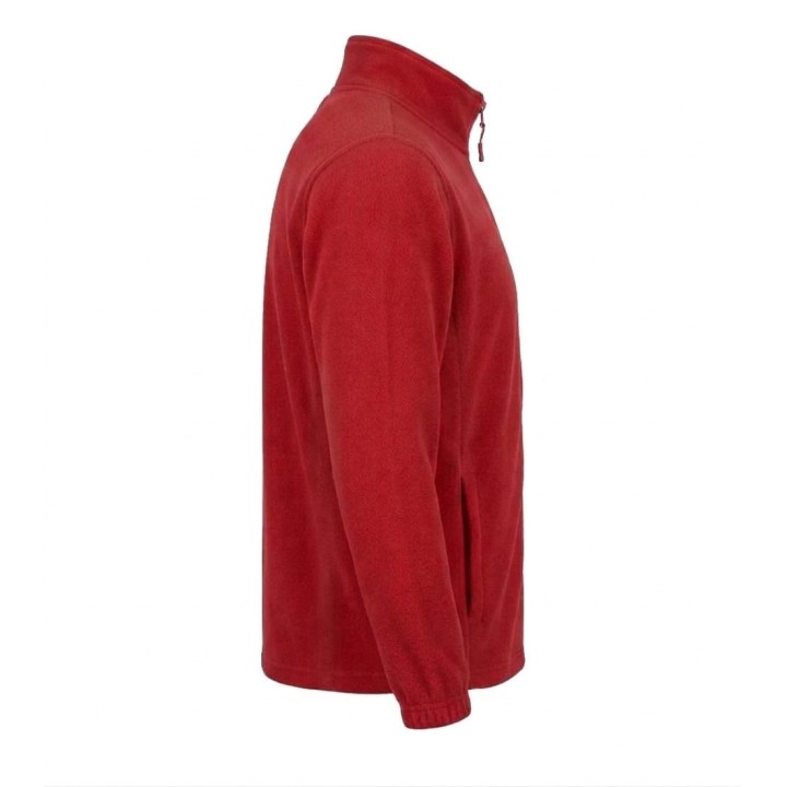 Bluza polarowa czerwona 300 g/m² z pełnym zamkiem i kieszeniami