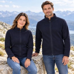 Bluza polarowa granatowa 300 g/m² z antypillingiem i kieszeniami na