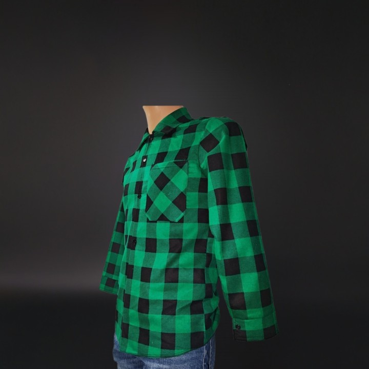 Koszula flanelowa zielono-czarna 170 gr/m2