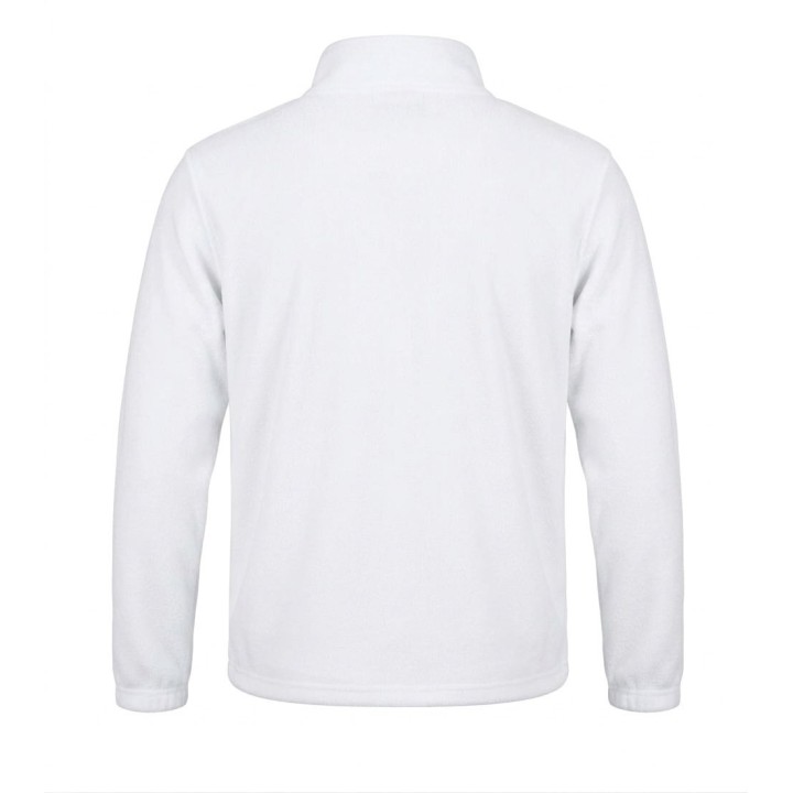 Bluza polarowa biała 300 g/m² z zamkiem i kieszeniami