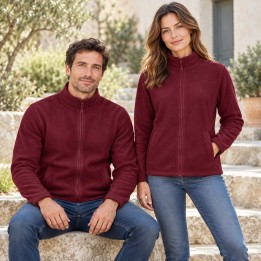 Bluza polarowa Burgundy 300 g/m² z antypillingiem i zamkami