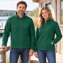 Bluza polarowa Bottle Green 300 g/m² z zamkiem i kieszeniami