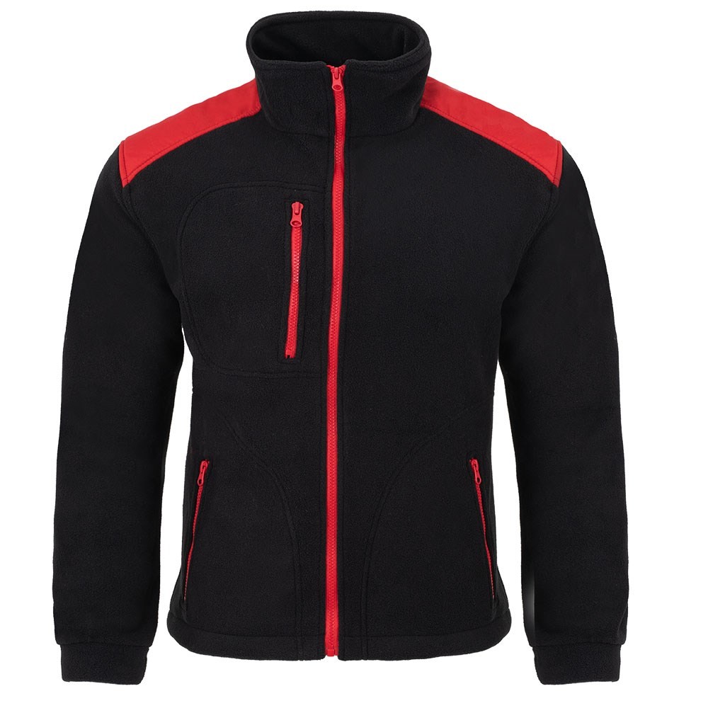 Bluza polarowa BK/RD - Black/Red FLRA 340 BK-RD
