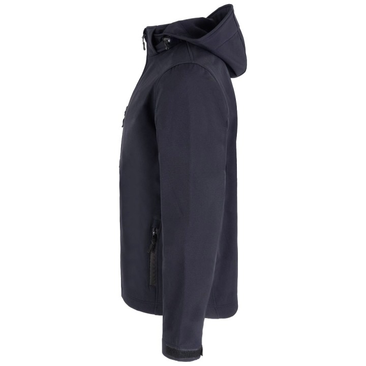 Kurtka softshell z kapturem granatowa, wodoodporna 10 000 mm