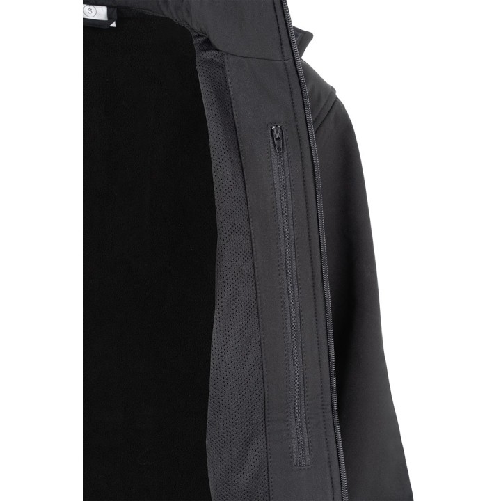 Kurtka softshell z kapturem granatowa, wodoodporna 10 000 mm