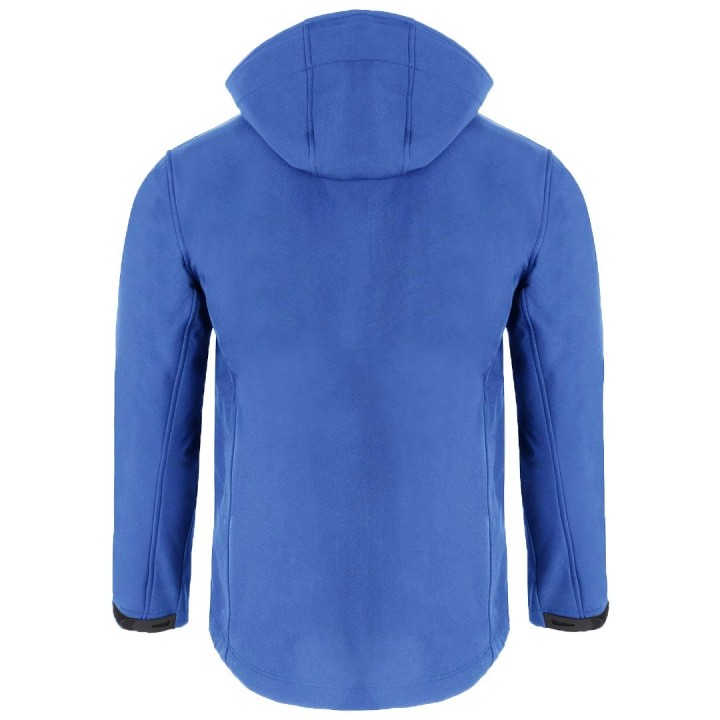 Kurtka softshell z kapturem niebieska wodoodporna 10 000 mm