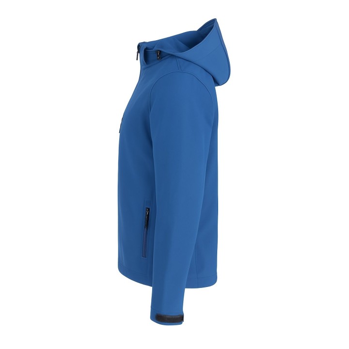 Kurtka softshell z kapturem niebieska wodoodporna 10 000 mm