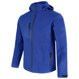Kurtka softshell z kapturem niebieska wodoodporna 10 000 mm