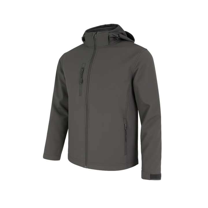 Kurtka z kapturem SOFTSHELL Graphite - wodoodporna i oddychająca
