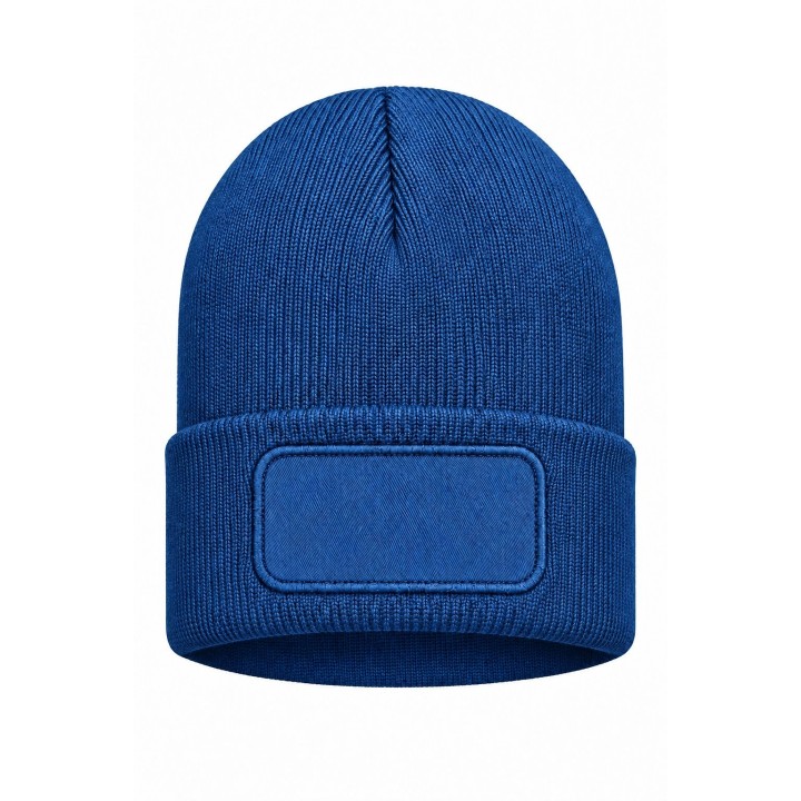Czapka zimowa Logo- Jeans dwuwarstwowa z naszywką bawełnianą