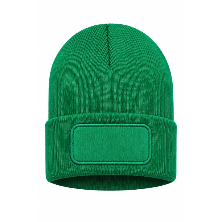 Czapka zimowa Logo Kelly Green z bawełnianą naszywką do znakowania