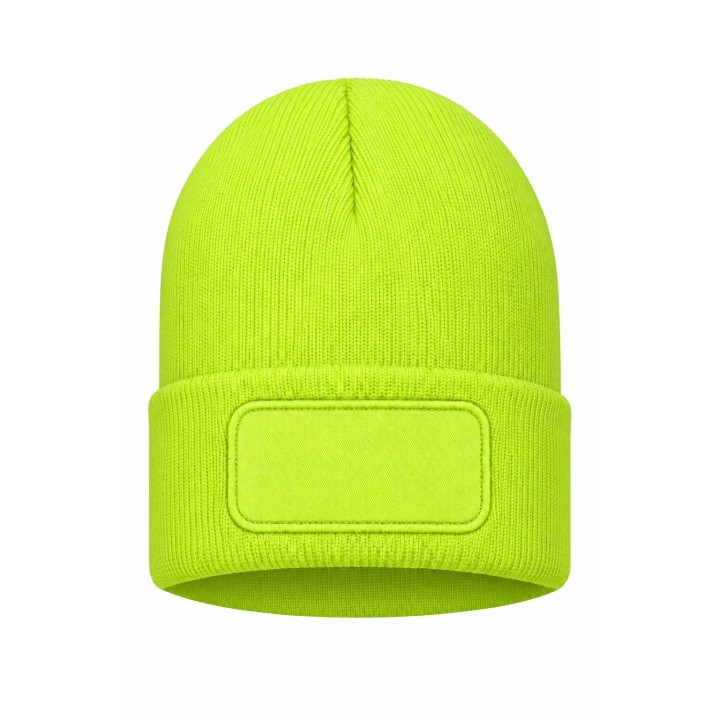 Czapka zimowa Logo-Gold Fluor z dwuwarstwowej dzianiny akrylowej