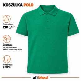 Koszulka Polo 210 męska z bawełny czesankowej o gramaturze 210 g/m²