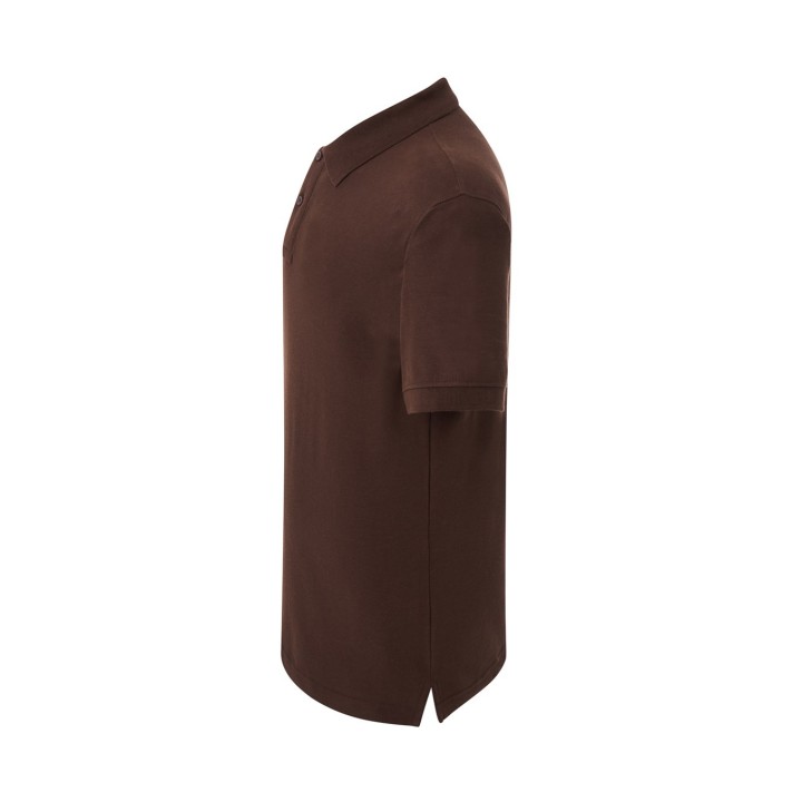 Koszulka Polo 210-Czekoladowy z bawełny czesankowej 210 g/m²