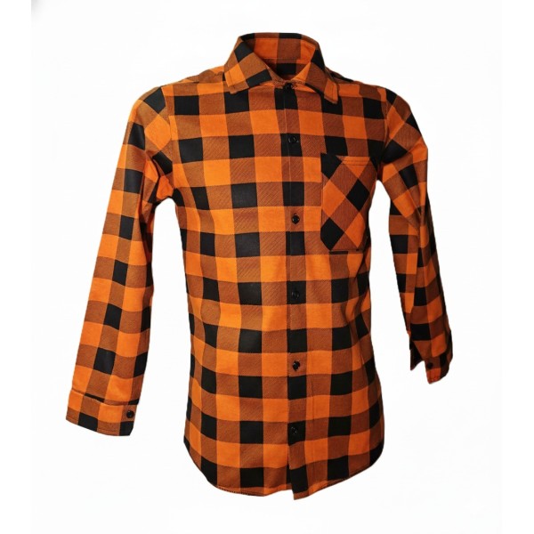 Koszula pomarańczowo-czarna flanelowa 170 gr/m2