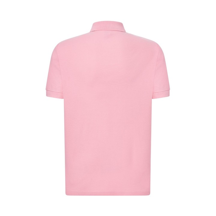 Koszulka Polo 210 Pastelowo różowa z bawełny czesankowej