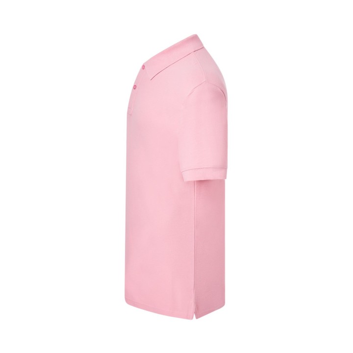 Koszulka Polo 210 Pastelowo różowa z bawełny czesankowej