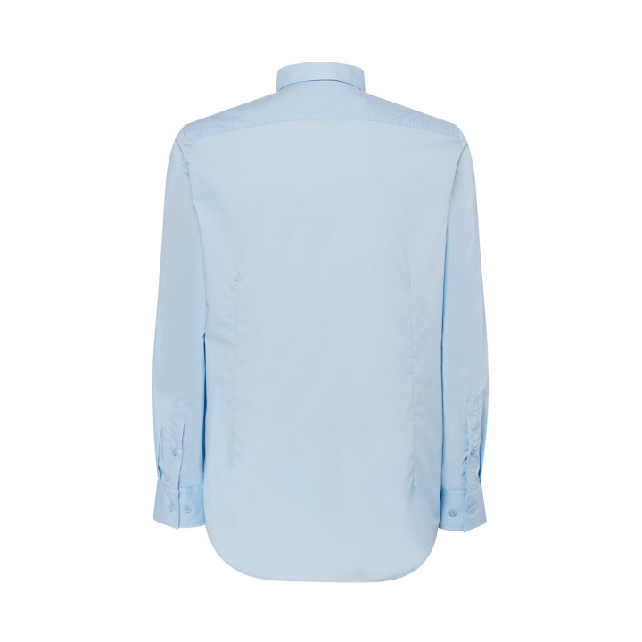 Koszula SHA POP SK – męska, poplin, długi rękaw, Sky Blue
