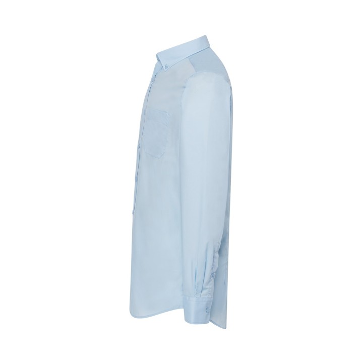 Koszula SHA POP SK – męska, poplin, długi rękaw, Sky Blue