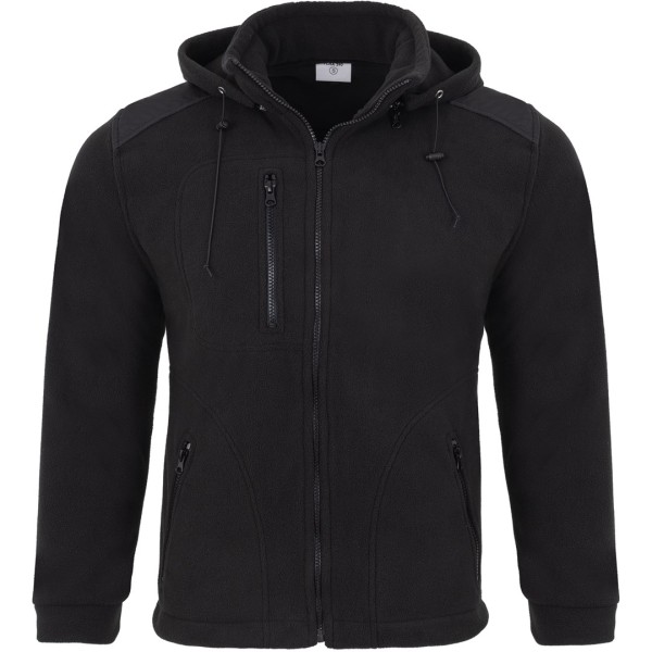 Bluza polarowa z kapturem Black/Black FLRA 340 BUS HOOD BK-BK