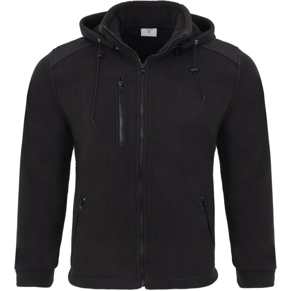Bluza polarowa z kapturem Black/Black FLRA 340 BUS HOOD BK-BK