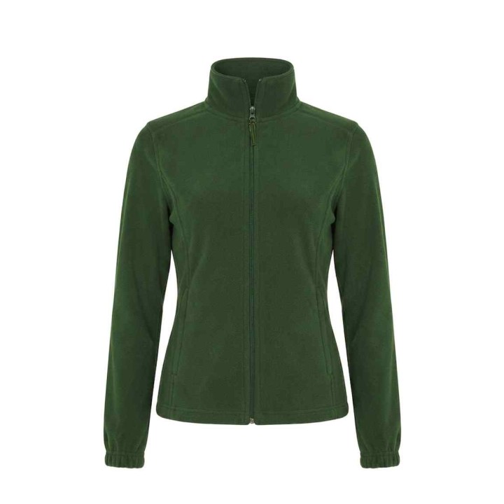 Damska bluza polarowa Bottle Green z pełnym zamkiem 300 g/m²