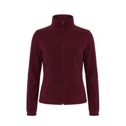 Damska bluza polarowa Burgundy z pełnym zamkiem, 300 g/m²