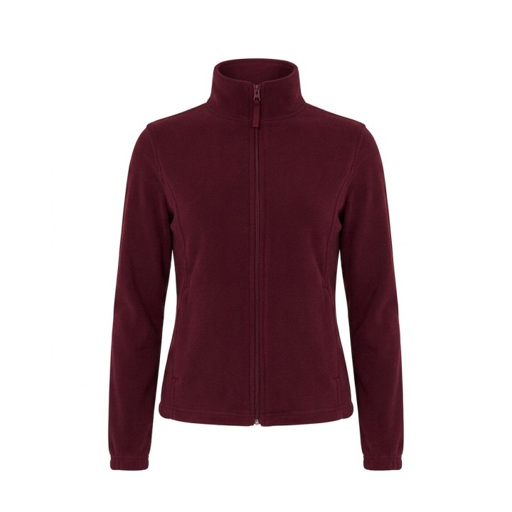 Damska bluza polarowa Burgundy z pełnym zamkiem, 300 g/m²