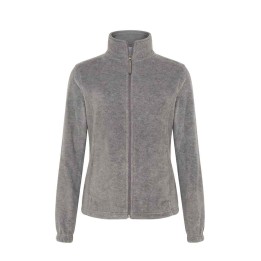 Damska bluza polarowa Grey Melange z pełnym zamkiem, 300 g/m²