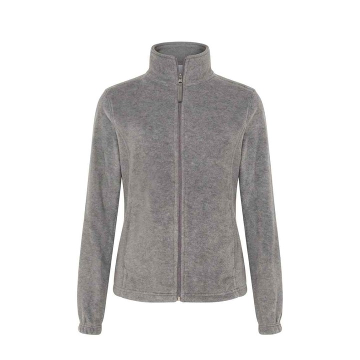 Damska bluza polarowa Grey Melange z pełnym zamkiem, 300 g/m²
