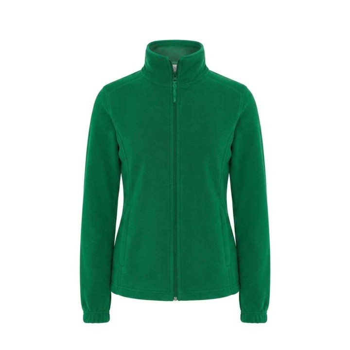 Damska bluza polarowa z pełnym zamkiem Kelly Green 300 g/m²
