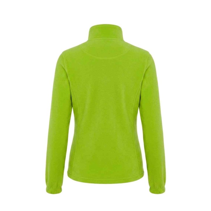 Damska bluza polarowa z pełnym zamkiem, Lime, 300 g/m²