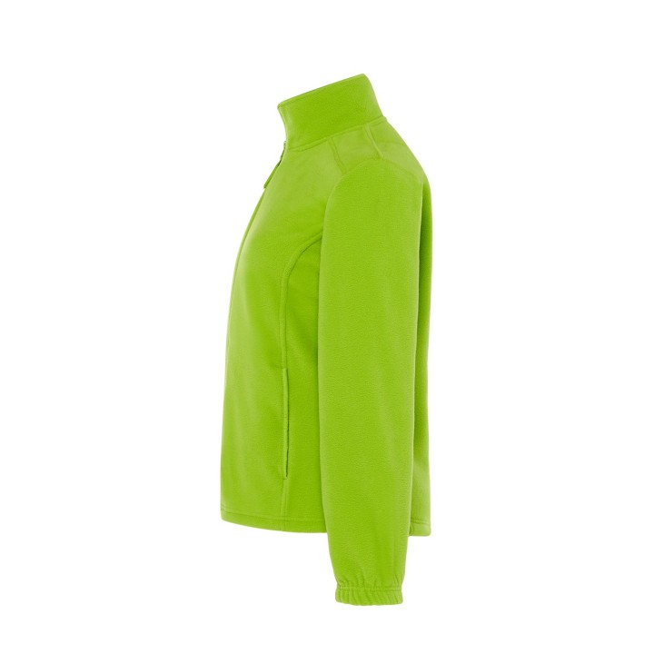 Damska bluza polarowa z pełnym zamkiem, Lime, 300 g/m²